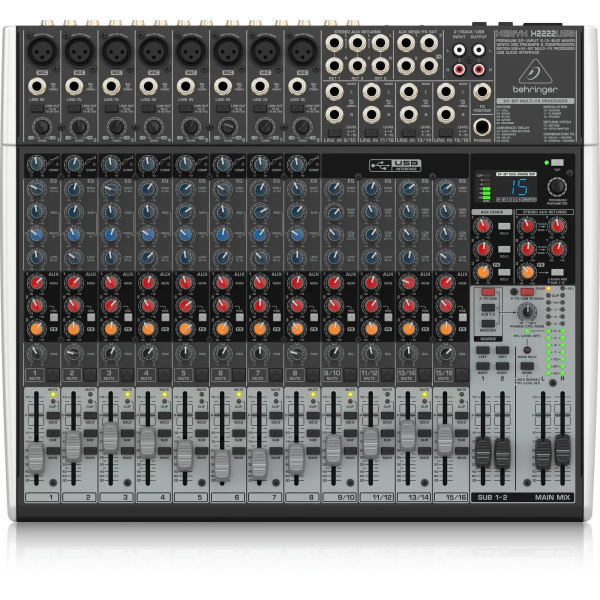 Behringer X2222USB 22-канальный аналоговый микшер купить в Москве